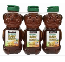 Kirkland Signature Organic Raw Honey 3 Bottles 100 U.S. Grade A Net. 4.5 LB