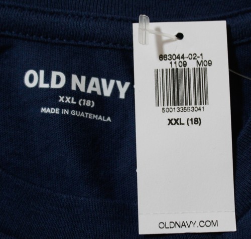 Old Navy Boy's Short-Sleeve Logo-Graphic T-Shirt BL1 Obscure Night Size 18 (2XL) - Picture 4 of 4