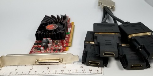 VisionTek AMD HD 5570 1GB VHDCI Quad DVI & HDMI Windows 10 ATX Video Card - Picture 3 of 10