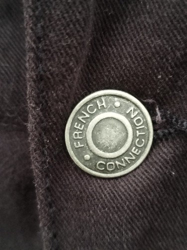 FCUK French Connection Black Denim Jacket New Size Medium Mens  - Picture 2 of 4