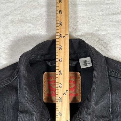 Chaqueta de camionero vintage Levis para hombre tipo 3 talla M negra Frankenstein años 70 80 - Imagen 8 de 10