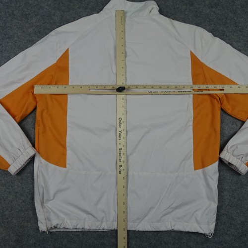 Slazenger Jacket Mens XLarge White Orange Pullover Golf Lightweight Windbreaker - Picture 13 of 16