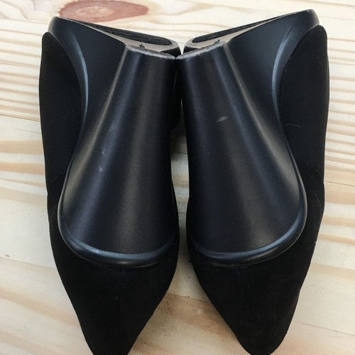 Dana Buchman Heels Womens 6 M Open Toe Wedge Pumps Casual Black Fabric Slip On - Picture 9 of 18