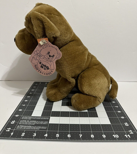 Vintage Cuddle Wit Shar Pei Wrinkle Hund braun Plüschtier Stofftier - Bild 2 von 10