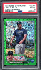 Carlos Rodon 2023 Topps Chrome Update Green Speckle Refractor /99 #USC116 PSA 10