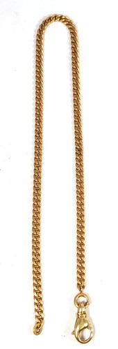 Cadena de reloj de eslabones cubanos de oro 14K, 15" de largo - Imagen 3 de 6