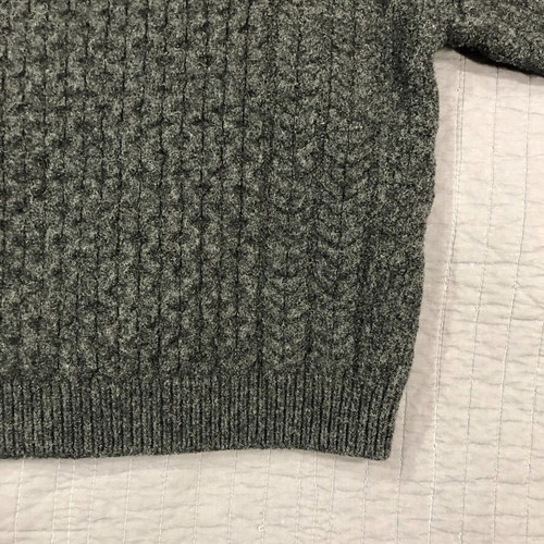 Aran Crafts Sweater Kids Boy Medium Girl Gray Merino Wool Fisherman Cable Knit - Picture 21 of 24