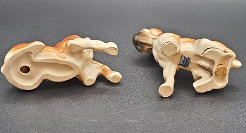 Vintage Enesco Fawn Boxer Dogs Salt and Pepper Shakers w Original Sticker - Picture 6 of 7