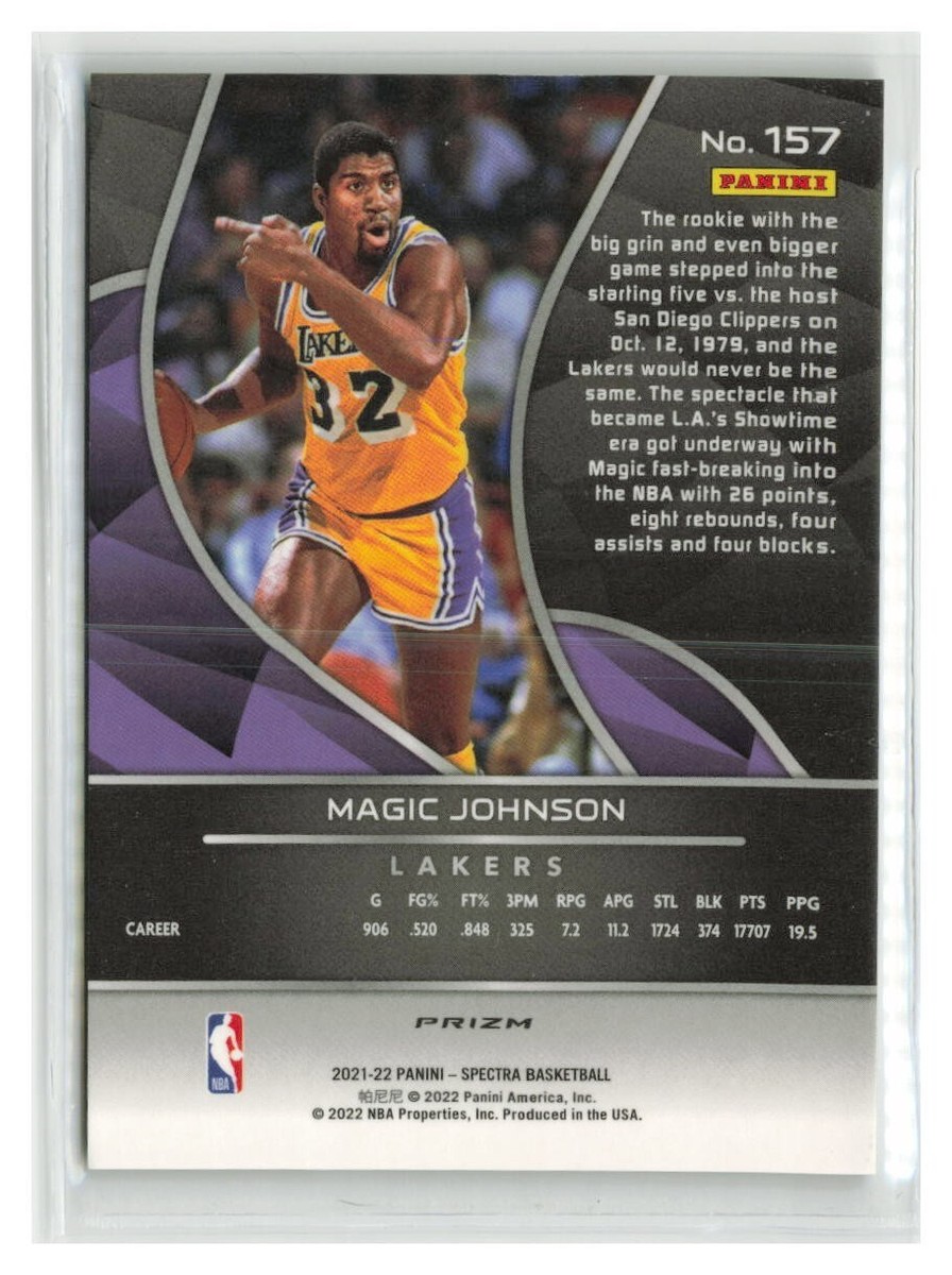 Magic Johnson 2021-22 Panini Spectra Spectacular Debut