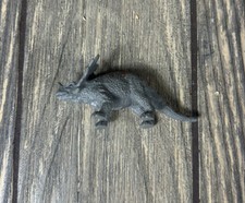 Gray Red Triceratops Dinosaur Figure Figurine Toy 3  