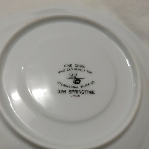 International Silver Co. - "326 Springtime" - Set tazze e piattini - Usato - Foto 5 di 7