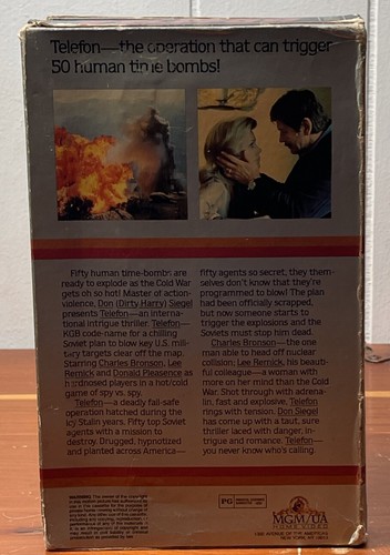 Telefon Movie (VHS) Rare Big Box 1977 Charles Bronson, Lee Remick Big Box - Picture 4 of 16