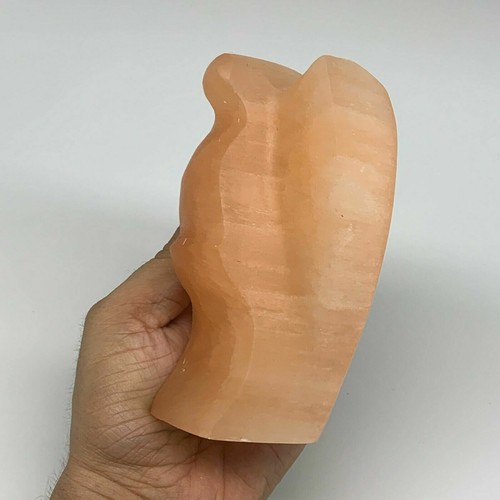 654g, 4.7"x3.2"x2.3" Orange Selenite (Satin Spar) Angel Crystal @Morocco,B9355 - Picture 6 of 12