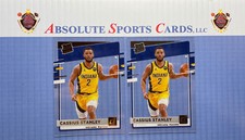 2020-21 Donruss Clearly CASSIUS STANLEY RC LOT X 2 | 1 Gold 1 Base | Pacers