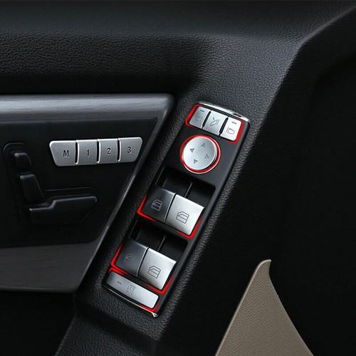 For Benz C-Class 2010-2014 Matte Silver Window Switch Button Garnish Sticker 14X - Bild 3 von 9
