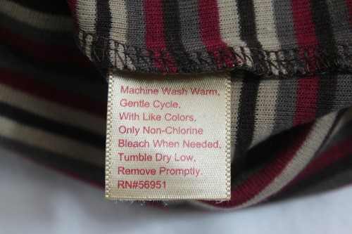 NorthCrest Women's 1X Short Sleeve Striped V-Neck Cotton Blend Pullover Tee NWOT - Picture 7 of 7