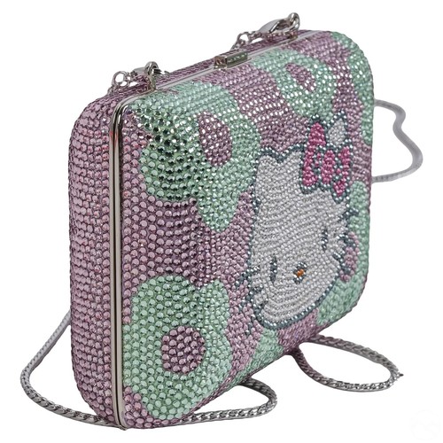 Judith Leiber Hello Kitty Minaudiere Crystals Evening Bag Clutch NEW gyuhj - Picture 10 of 24
