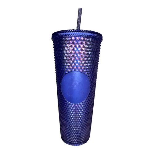 Bicchiere Starbucks Disneyland borchiato 2021 blu viola iridescente 24 once - Foto 2 di 2