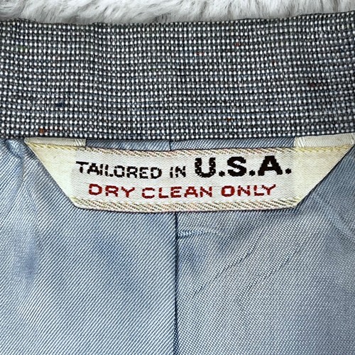 Vintage Pioneer Wear Western Blazer Herren 44 L Wolle grau blau Sakko 80er 90er USA - Bild 5 von 18