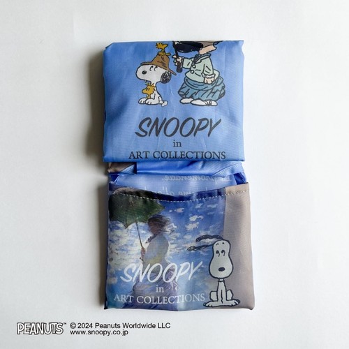 SNOOPY × Claude Monet Reusable Tote Bag 14L W30cm×H32cm - Picture 7 of 15