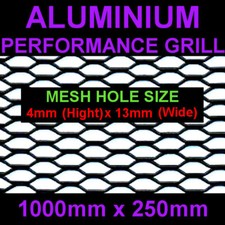 Black Aluminium Net for Car Home Garden Tectonics 4x13mm Mesh L 100cm x H 25cm