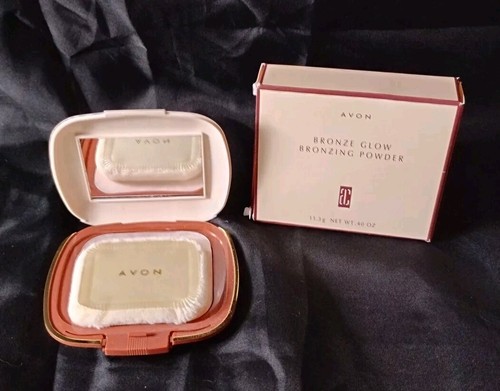 Avon's Bronze Glow Bronzing Powder, Pressed Radiant Glow, w/ Mirror & Puff. cc