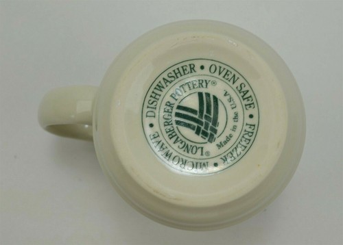 Cerámica Longaberger - Patrón de acebo - Taza de té de café de 4" de alto - Imagen 6 de 8