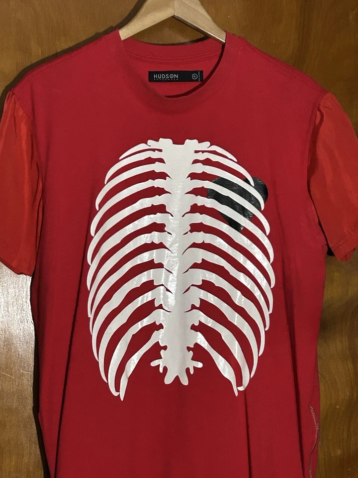 Camisa Hudson Outerwear Rib Cage roja para hombre talla XL Foto 2 de 4