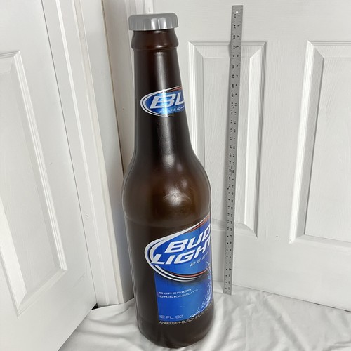 Botella de cerveza gigante de plástico duro ligero Budweiser publicidad hombre barra cueva - Imagen 2 de 14