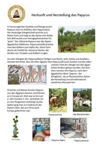 Papyrus Großformat "Totenmaske Tut Anch Amun" aus echtem Papyrus - von PGI-Shop - Bild 6 von 6