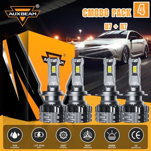 220W 48000LM AUXBEAM H7+H7 LED Headlights for Benz C180 C200 C230 C240 C250 C280