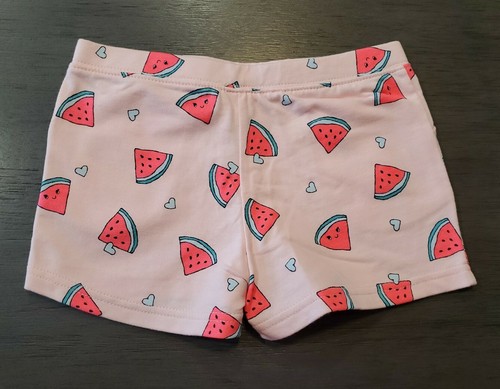 2 Pairs of Size 5 Carters Shorts watermelon polka-dot pink silver NWT - Picture 7 of 7