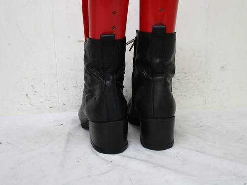 Felmini Falling in Love Black Leather Zip Ankle Boots Womens Size 37 EUR - Picture 6 of 11