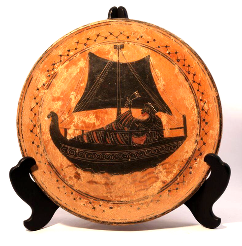 Greek Grand Tour Terracotta Charger depicting Dionysus - Picture 2 of 4