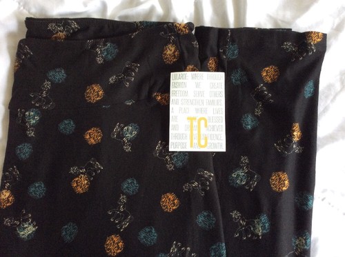 Lularoe TC Tall Curvy Leggings Solid Black Ball Shapes Plus Actual Unicorn New*+ - Picture 8 of 10