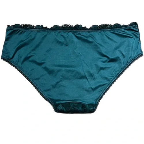 Victorias Secret Body Supersoft Metallic Lace Front Hiphugger Panty XSmall Teal - Picture 2 of 3