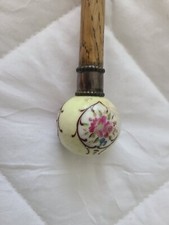 antique conductors baton stick  vintage ceramic and sterling Austrian music