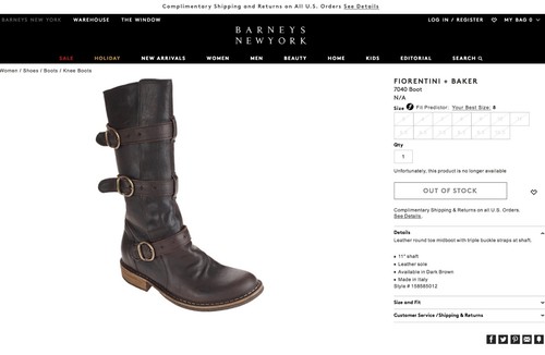 $585 FIORENTINI+BAKER Brown 7040 ETERNITY Boots ICONIC CelebFave 36.5 Fits 7.5 - Picture 12 of 12