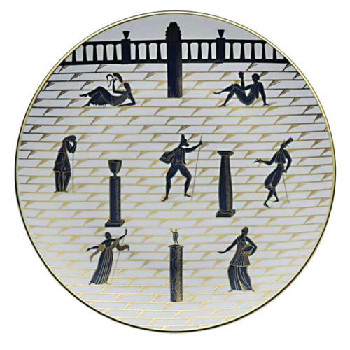 Richard Ginori 1795 Passeggiata Archeologica Bianco Piatto diam 33cm Giò Ponti Richard Ginori 1795 Passeggiata Archeologica Bianco Piatto diam 33cm Giò Ponti