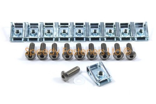 10 x Panel Fasteners C Clips Spire Clip & Stainless Bolts Motorcycle Fairing m6 - Picture 5 of 6