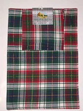 (1) Cotton Park Cottage 100% Cotton Placemat & Napkin Set ~ Scotch Plaid NEW