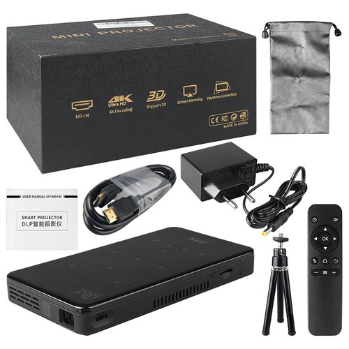 4K HD Smart DLP Mini Projector Android WiFi Bluetooth 1080P 2+32G Home Theater - Picture 24 of 24