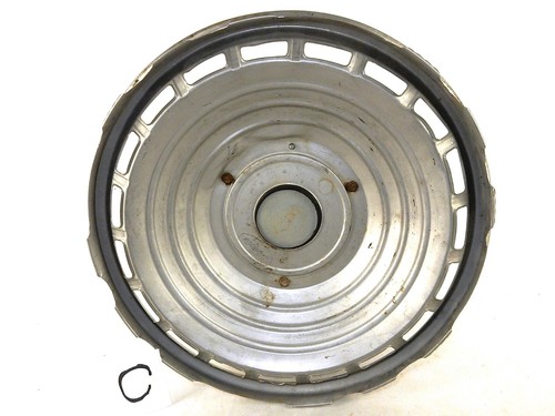 1963 Ford Galaxie Hub Cap, 14", Beveled Rings, Spoked Edge, Fair Condition, #C - Picture 3 of 4
