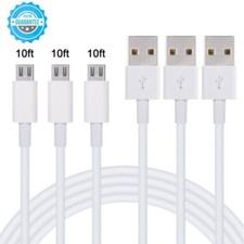 3-12x Lot 10 Ft Fast Strong Cable USB Micro Cord Charger For Samsung S6 7 Note 5