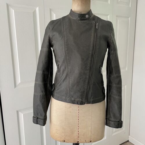 Bagatelle Faux grey leather Moto Biker Jacket S EXCELLENT - Picture 3 of 10