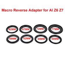 49/ 52/ 55/58/ 62/ 67/ 72/77mm Macro Reverse Lens Adapter Ring For NIKON Z Mount