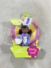 Vintage Fluffy Tail Kelly Sister of Barbie Doll African Easter Bunny Purple D18
