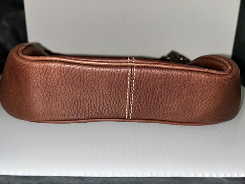 Puntotre Cognac Leather Shoulder Bag, Silvertone hardware - Picture 6 of 8