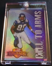 1998 CRIS CARTER DONRUSS CRUSADE PURPLE #3 HOF VIKINGS 042/100 (702)
