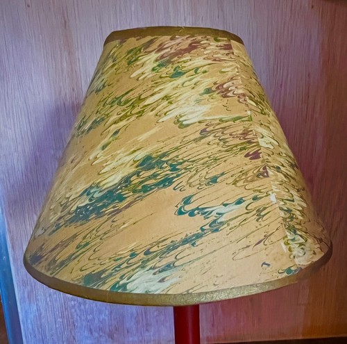 Vintage Art Deco Pink Glass Butterscotch Bakelite Stacked Disc Bedside Lamps - Picture 9 of 15